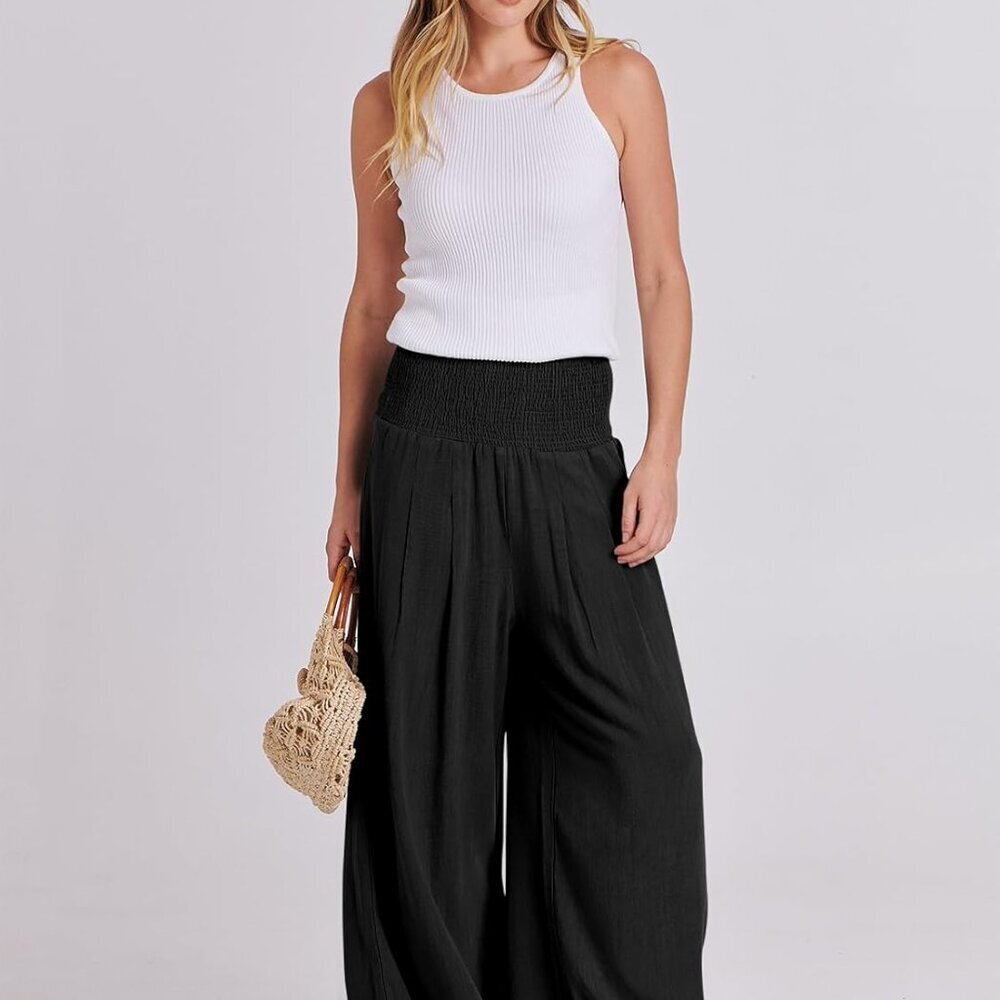 Lightweight Loose Fit Linen Pants with Pockets - Stylish and Comfy Summer Wear - Picture 7 of 8